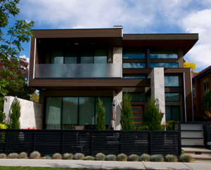 Modern two story home.