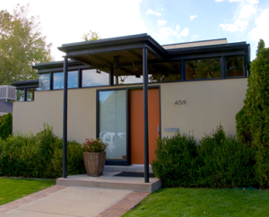 Modern one story home.