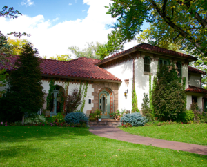 Classic Spanish roof house in Cherry Creek Country Club Denver.